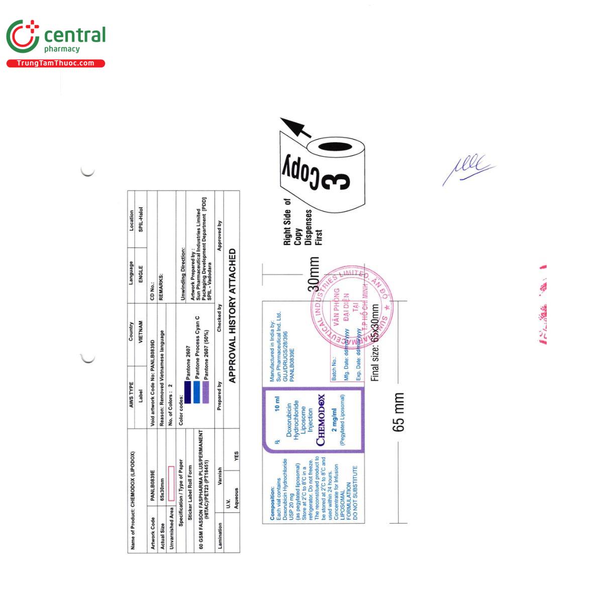 chemodox 2 mg ml 4 N5282