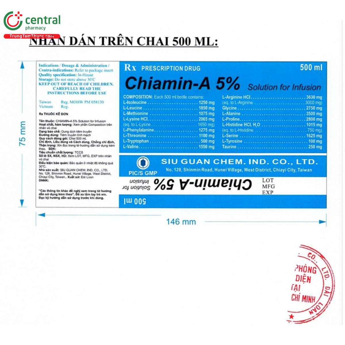chiamin a 5 solution for infusion 2 S7372 chiamin a 5 solution for infusion 2 S7372