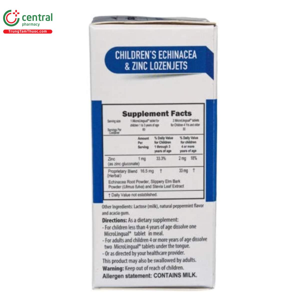 children s echinacea zinc lozenjets 4 D1711