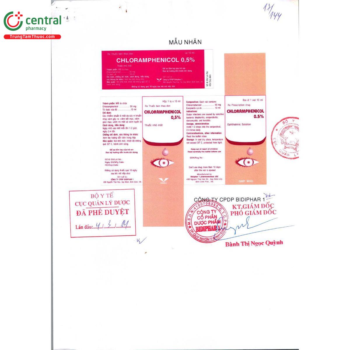 chloramphenicol 05mg bidiphar 5 E1751