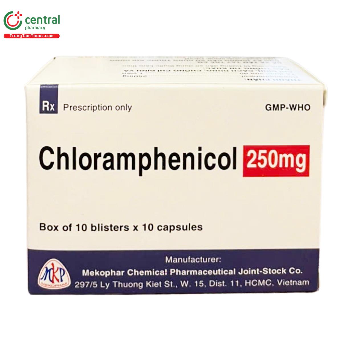 chloramphenicol 250mg mekophar 11 C1558