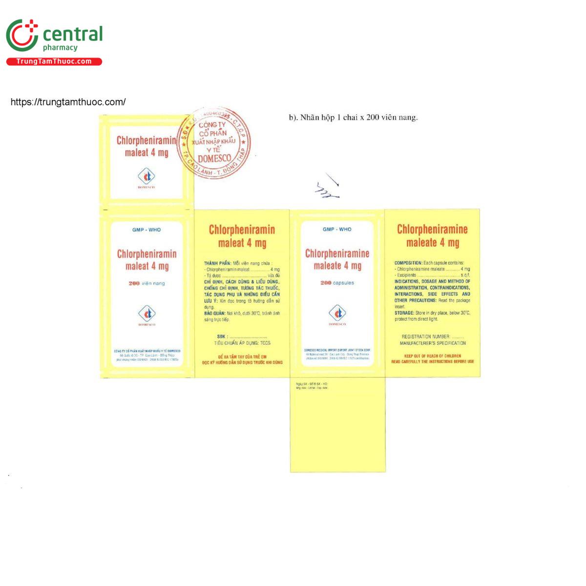 chlorpheniramin maleat 4mg domesco 5 S7047 chlorpheniramin maleat 4mg domesco 5 S7047