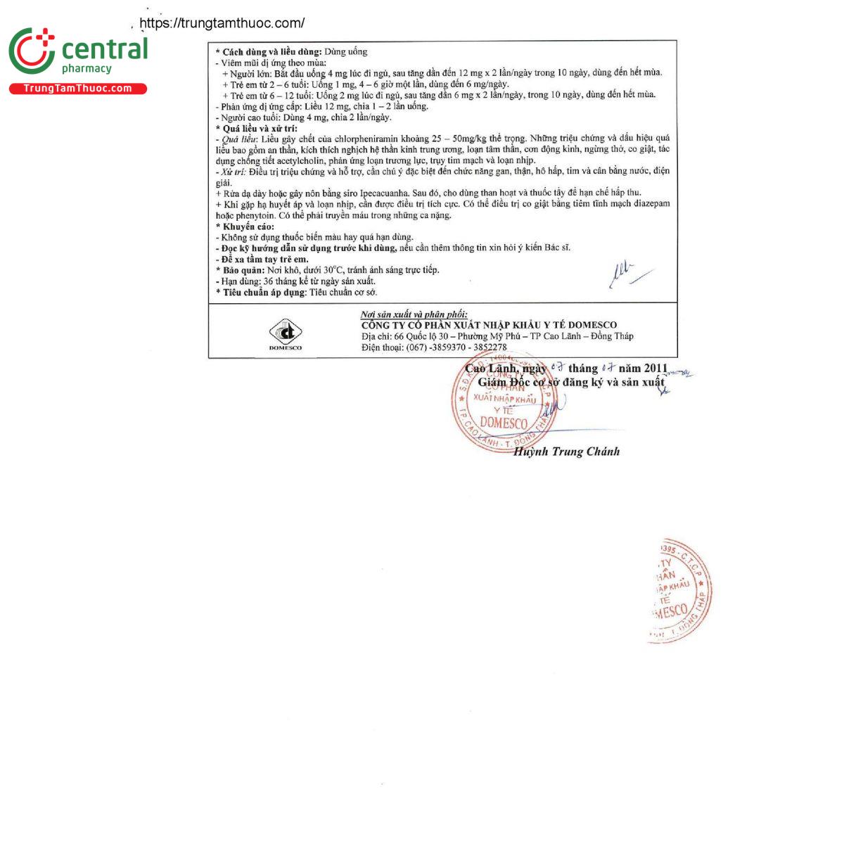 chlorpheniramin maleat 4mg domesco 7 G2763 chlorpheniramin maleat 4mg domesco 7 G2763