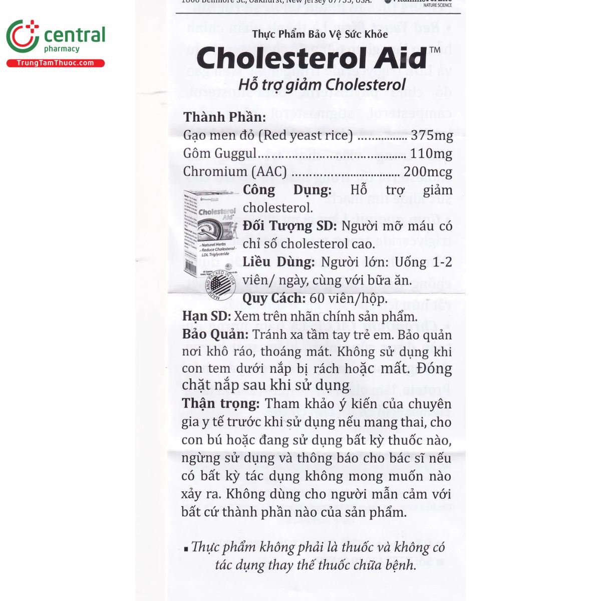 cholesterol aid 18 E1202