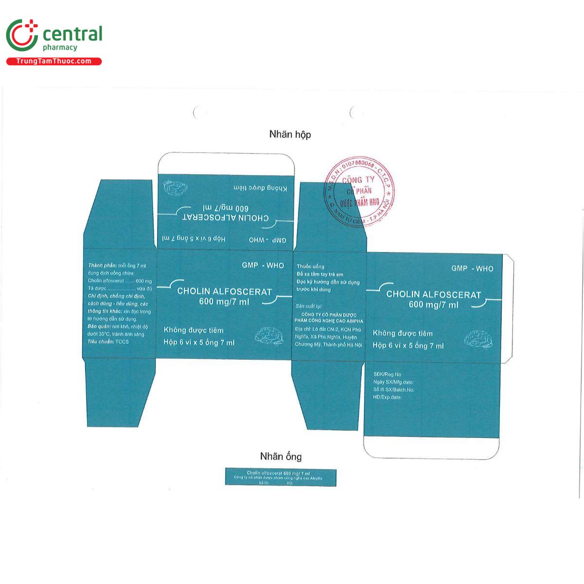 cholin alfoscerat 600mg 7ml 2 G2122 cholin alfoscerat 600mg 7ml 2 G2122
