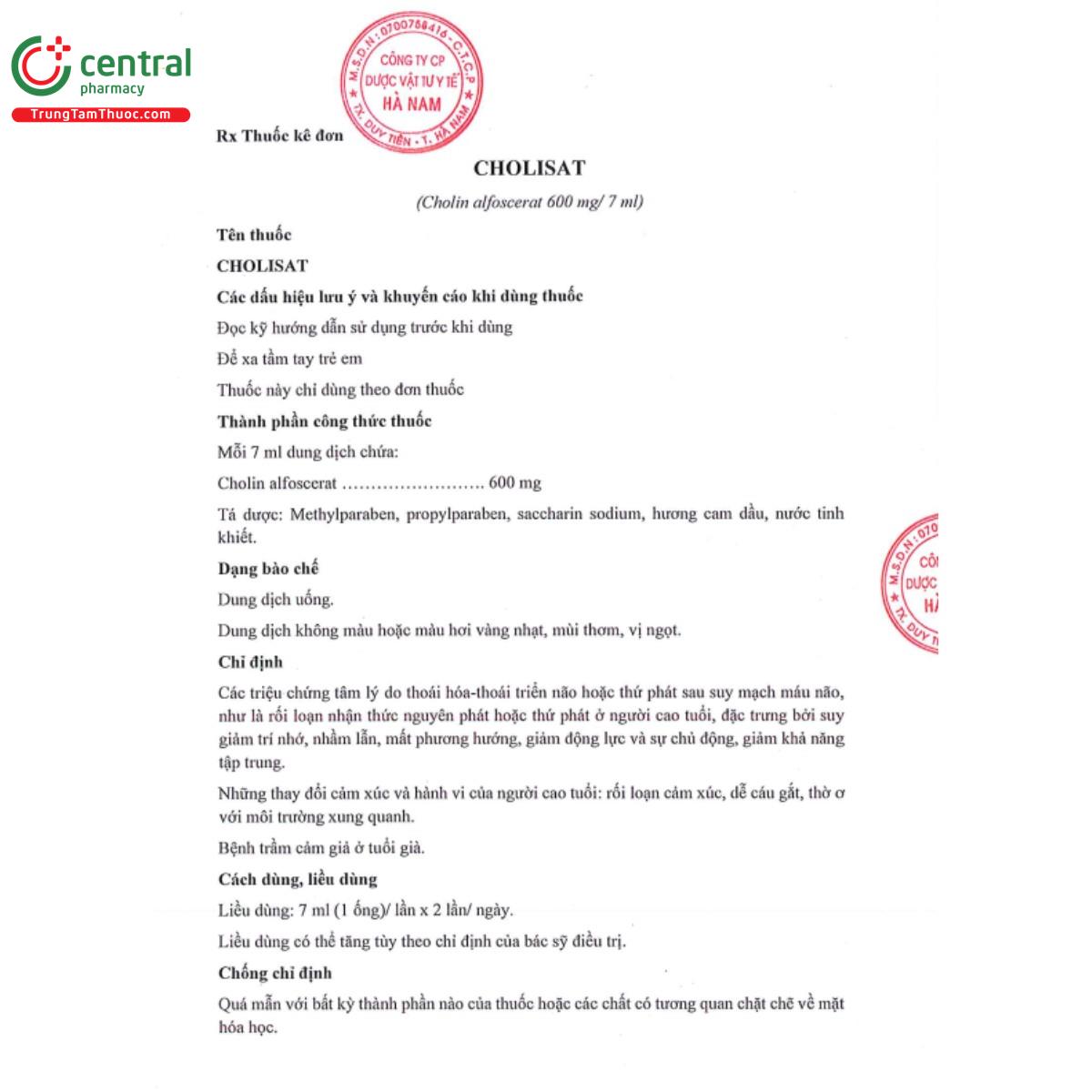 cholisat 600mg 7ml 4 L4738 cholisat 600mg 7ml 4 L4738