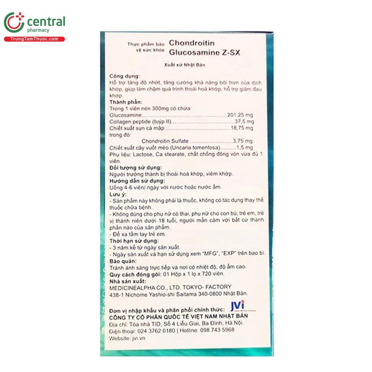 chondroitin glucosamine z sx 8 N5143