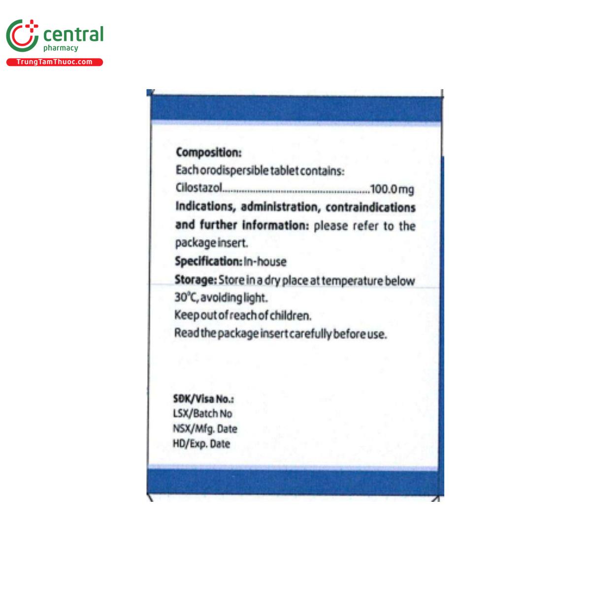 cilostazol odt soha 100 4 E1202