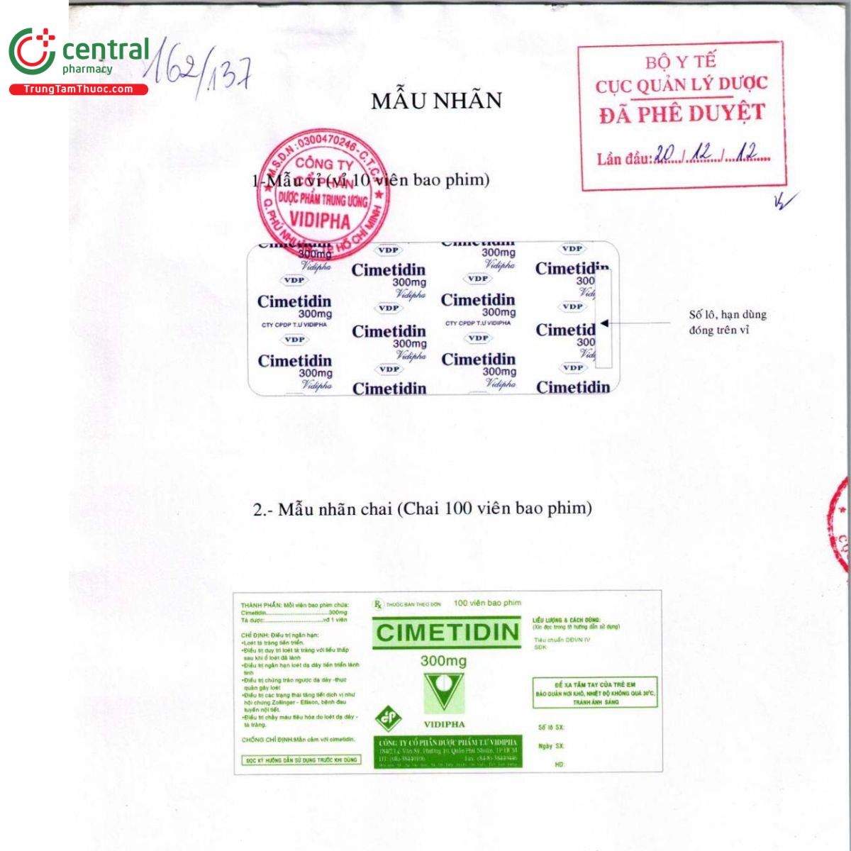 cimetidin 300mg vidipha 3 L4653 cimetidin 300mg vidipha 3 L4653