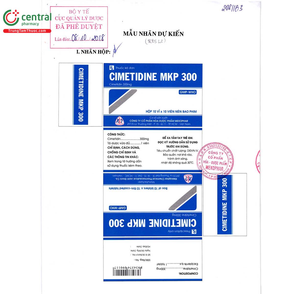 cimetidine mkp 300mg 11 I3831