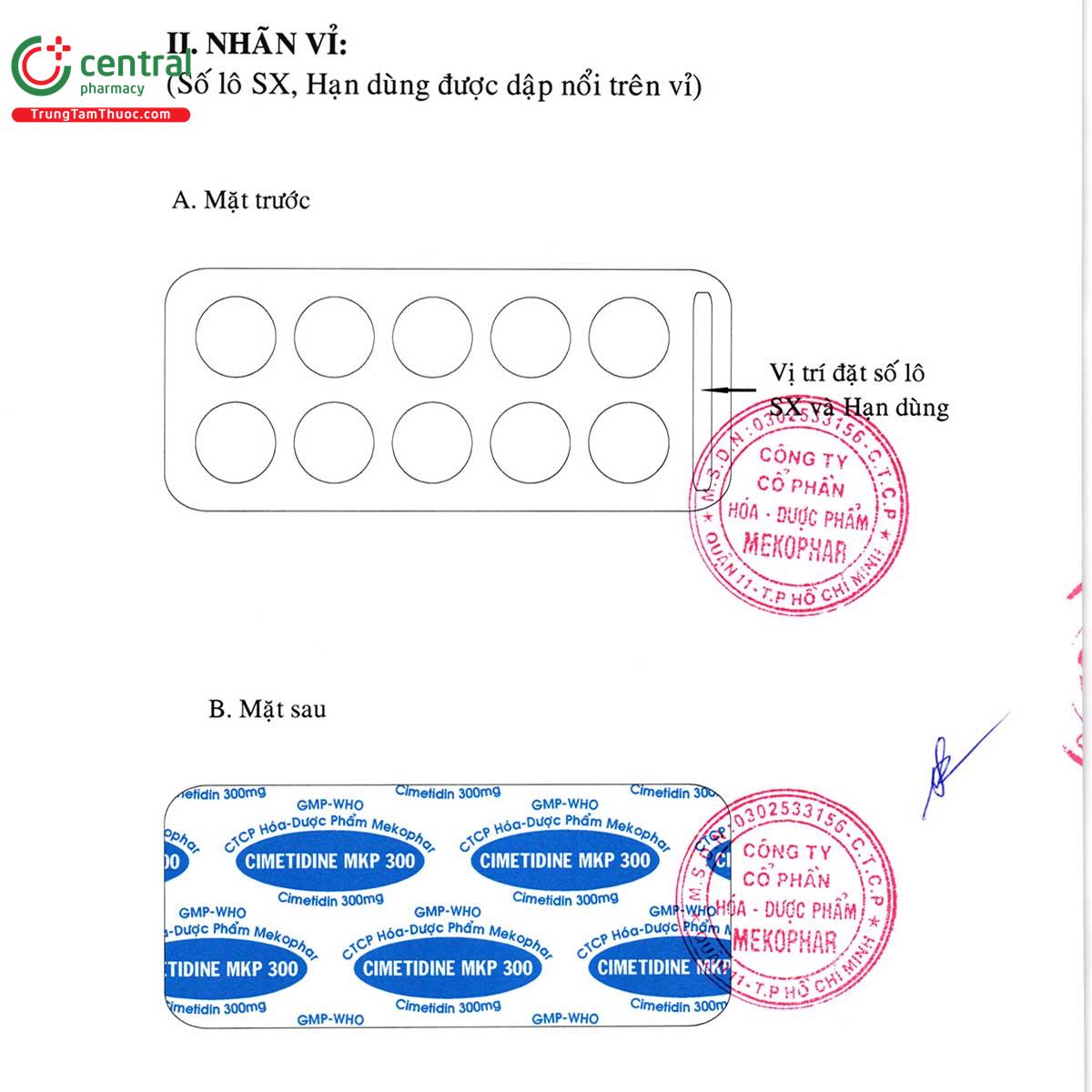 cimetidine mkp 300mg 12 R7457