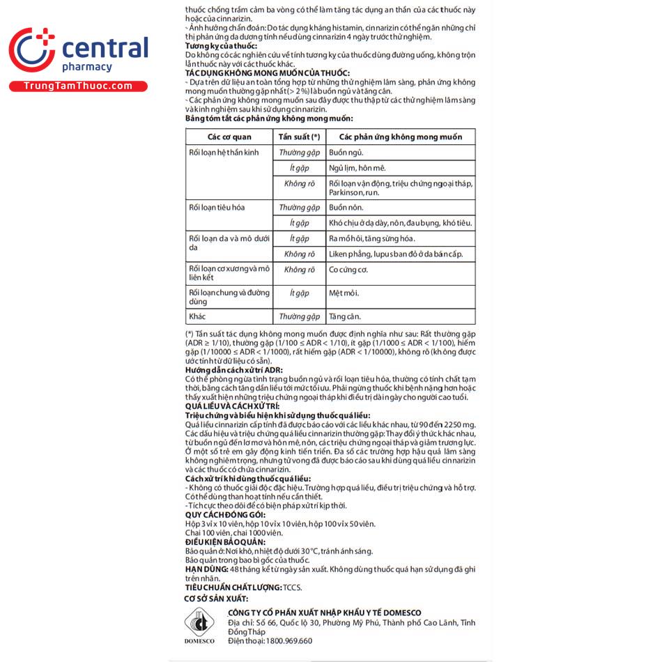 cinnarizin 25mg domesco 3 U8765