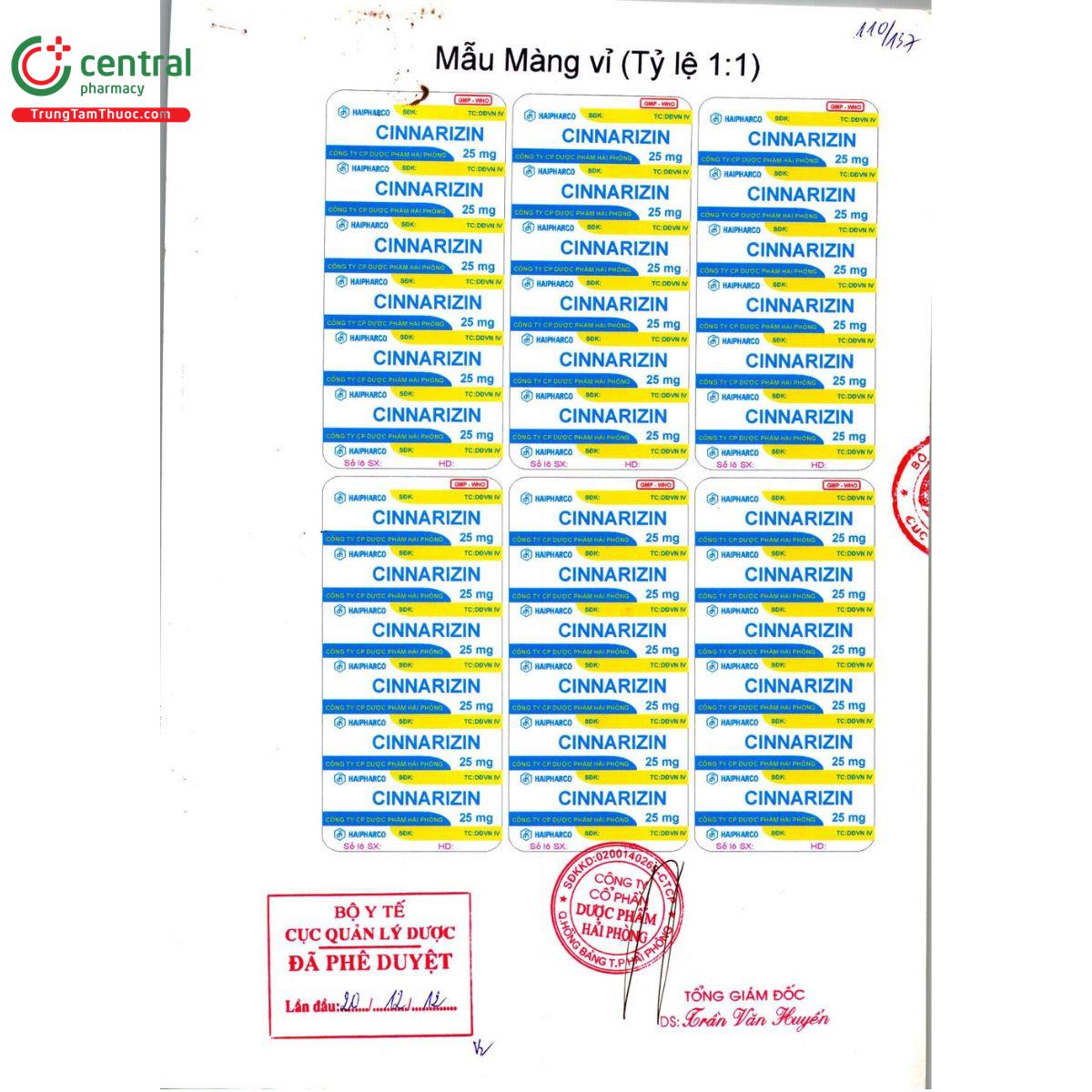 cinnarizin 25mg haipharco 2 O5335 cinnarizin 25mg haipharco 2 O5335