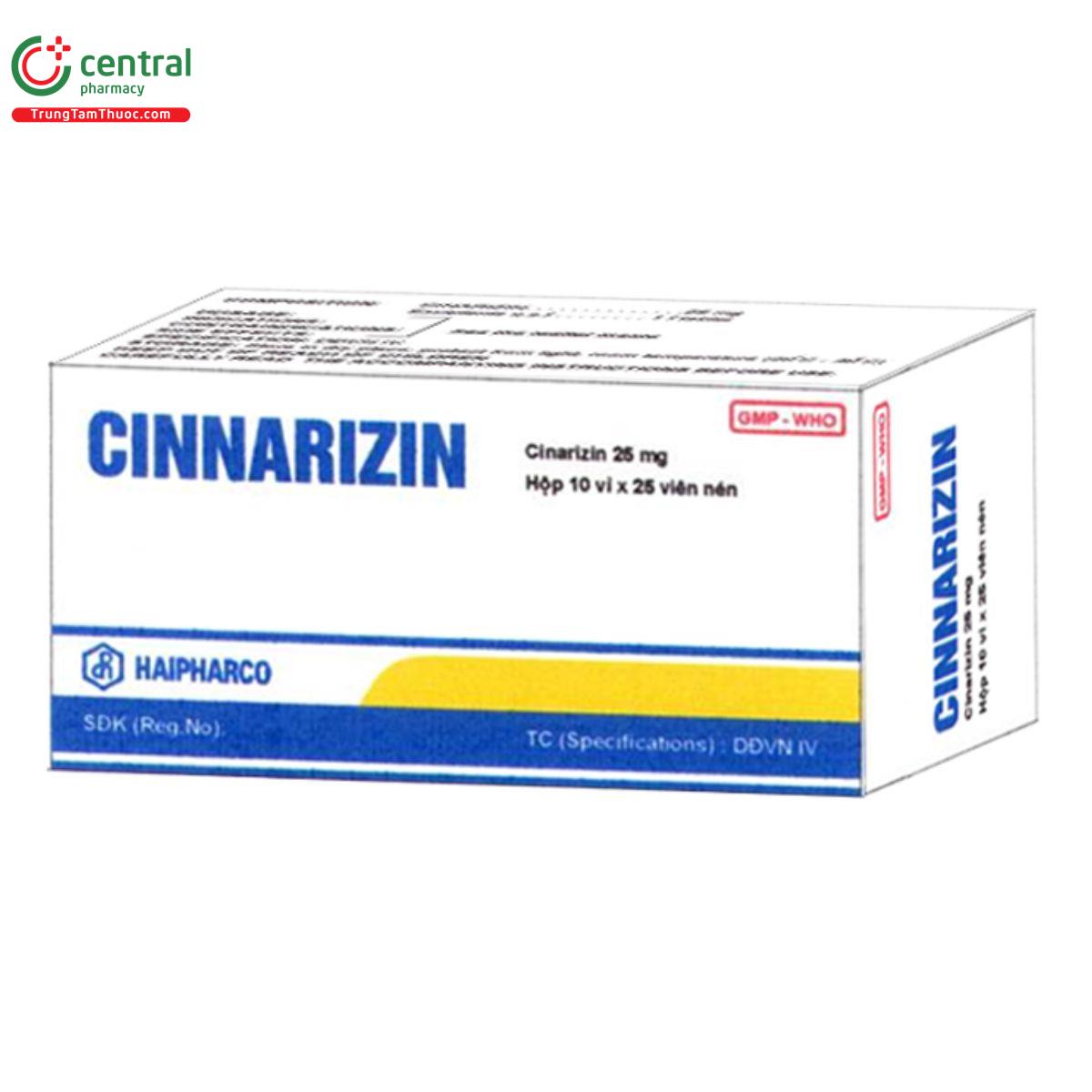 cinnarizin 25mg haipharco U8537 cinnarizin 25mg haipharco U8537