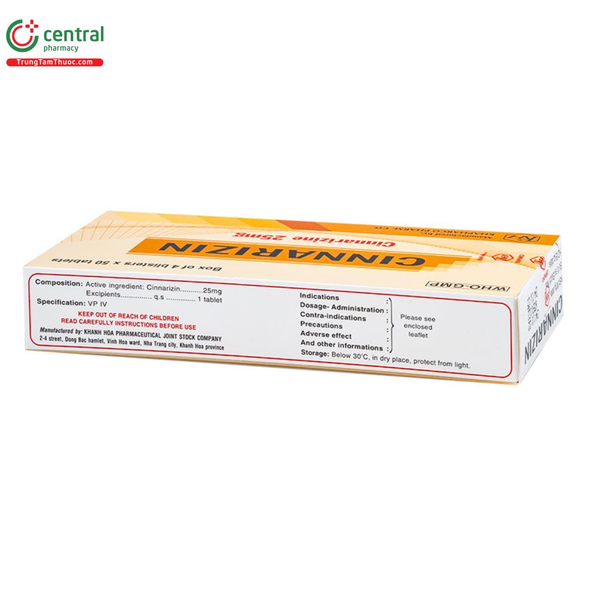 cinnarizin 25mg khapharco 5 D1670