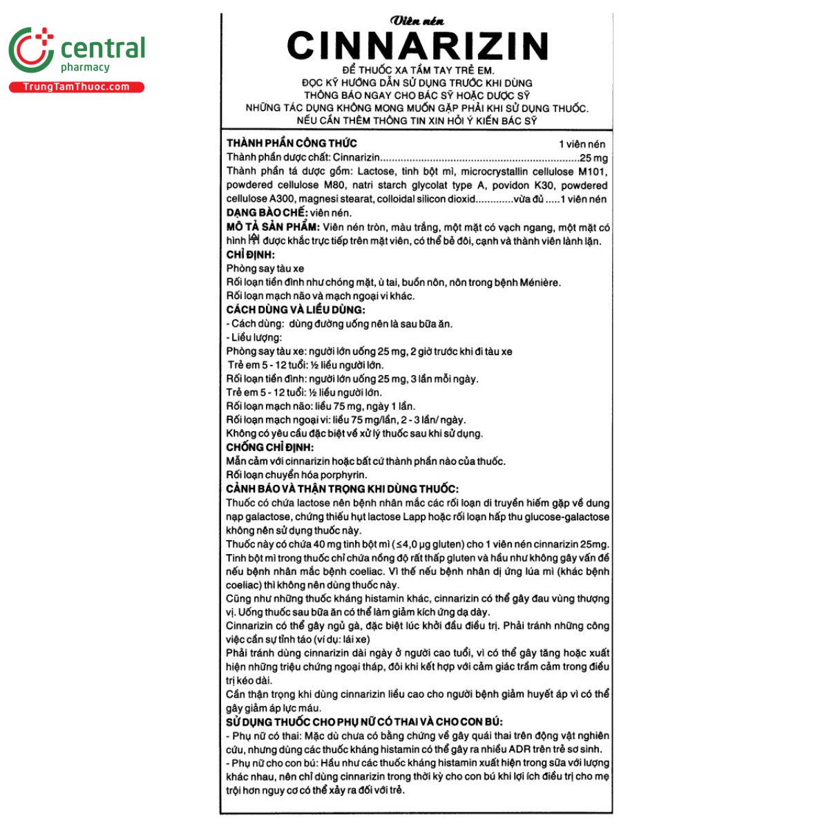 cinnarizin 25mg khapharco 7 L4482