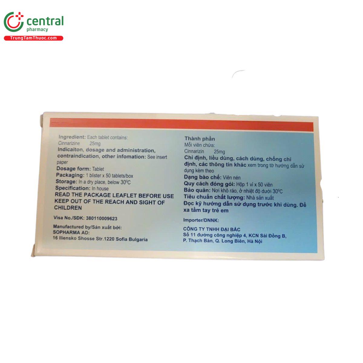 cinnarizine sopharma 25mg tablet 4 L4453