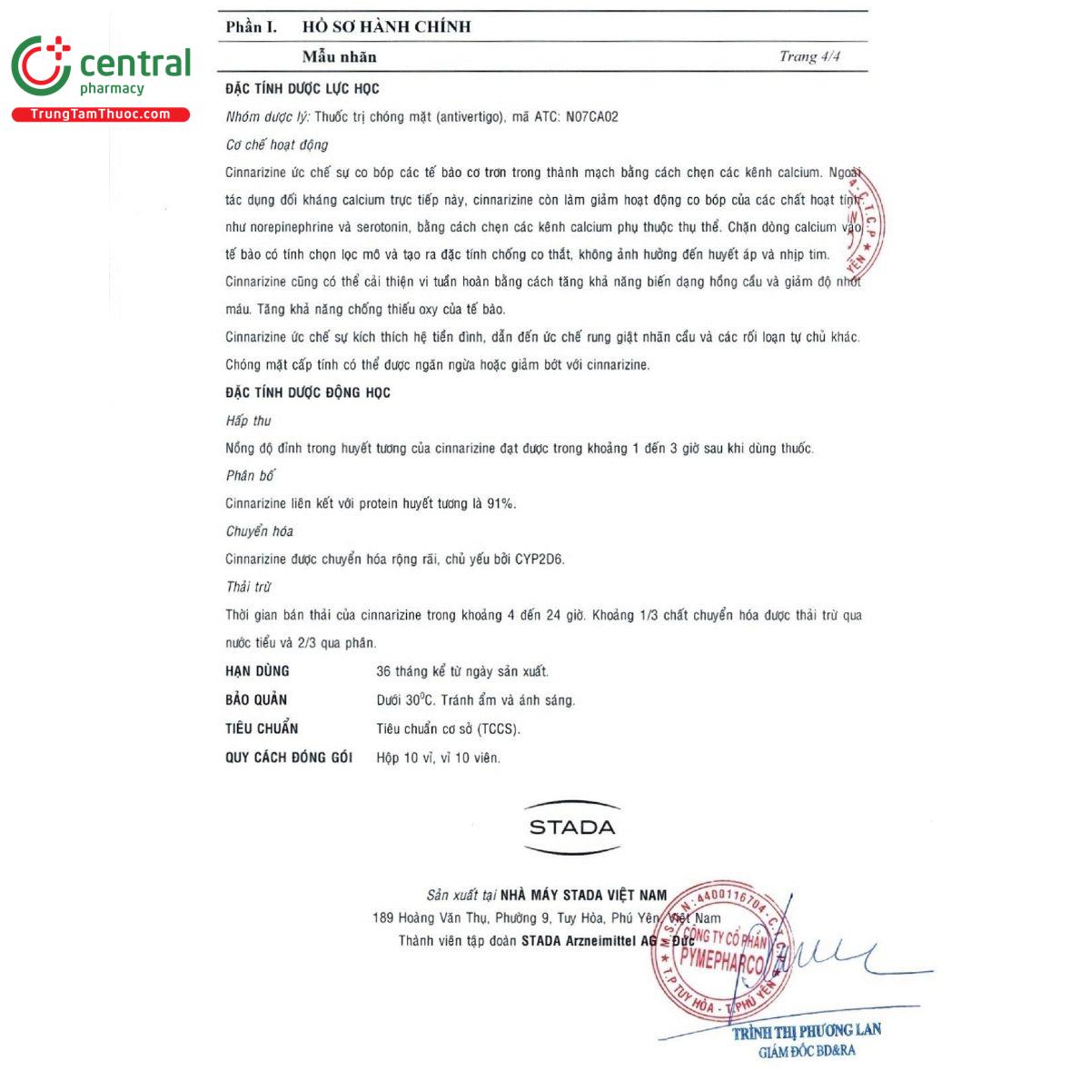 cinnarizine stada 25 mg 10 P6832 cinnarizine stada 25 mg 10 P6832