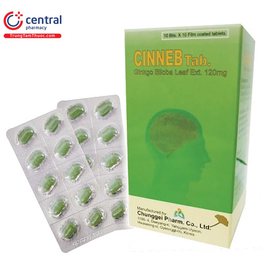 Thuốc Cinneb Tab trị rối loạn tuần hoàn ngoại biên, các bệnh về não