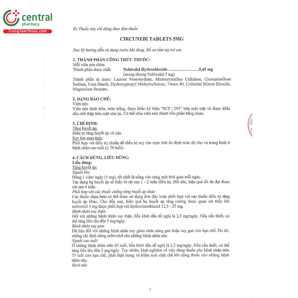 circunebi tablets 5mg 5 K4746