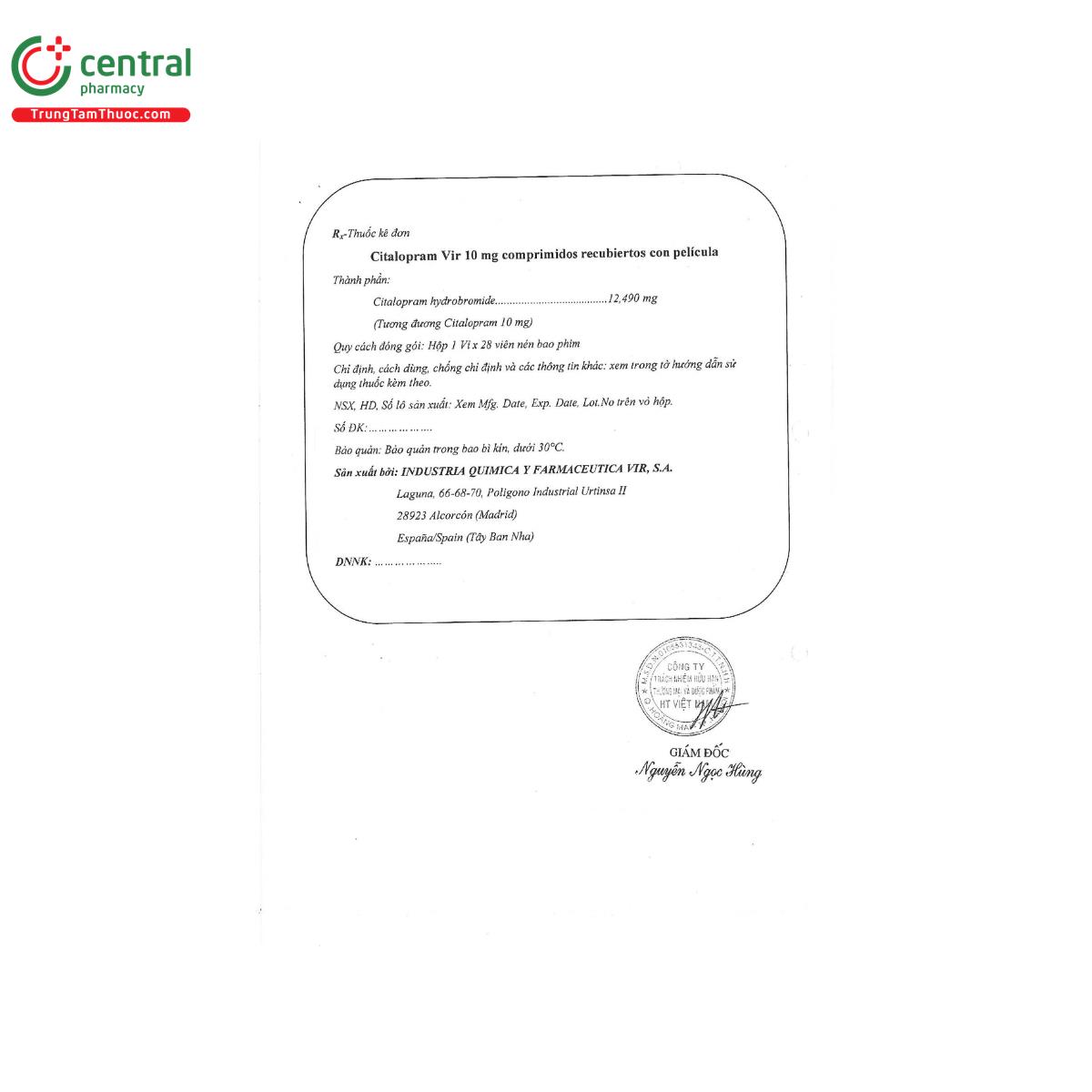 citalopram vir 10mg 3 V8244 citalopram vir 10mg 3 V8244