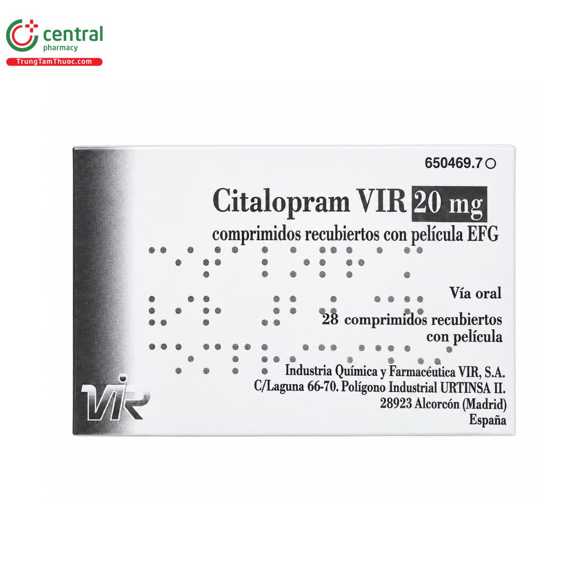 citalopram vir 20mg 1 N5458 citalopram vir 20mg 1 N5458