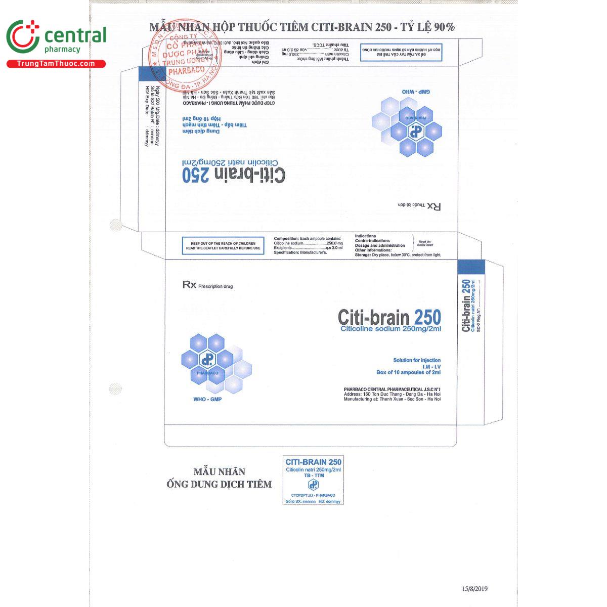 citi brain 250mg 2ml I3637