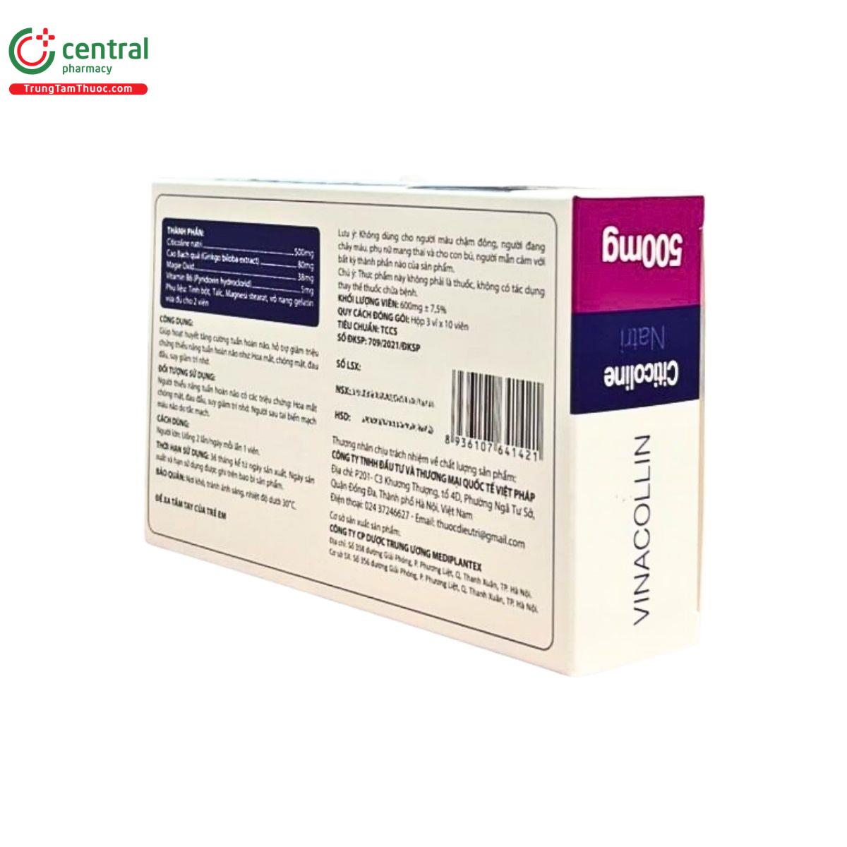 citicoline vinacollin 500mg 30 vien 3 R7472