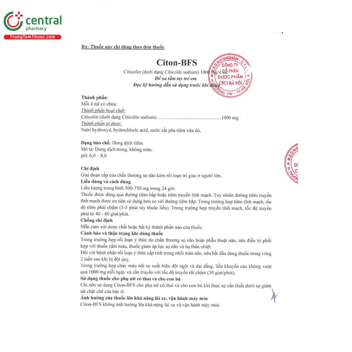 citon bfs 1000mg 4ml 6 E1351 citon bfs 1000mg 4ml 6 E1351
