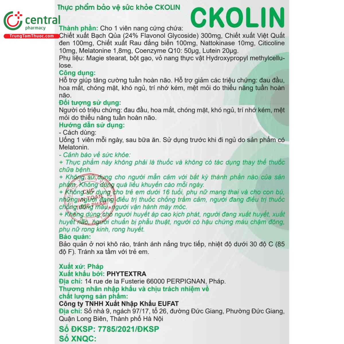 ckolin 8 B0404