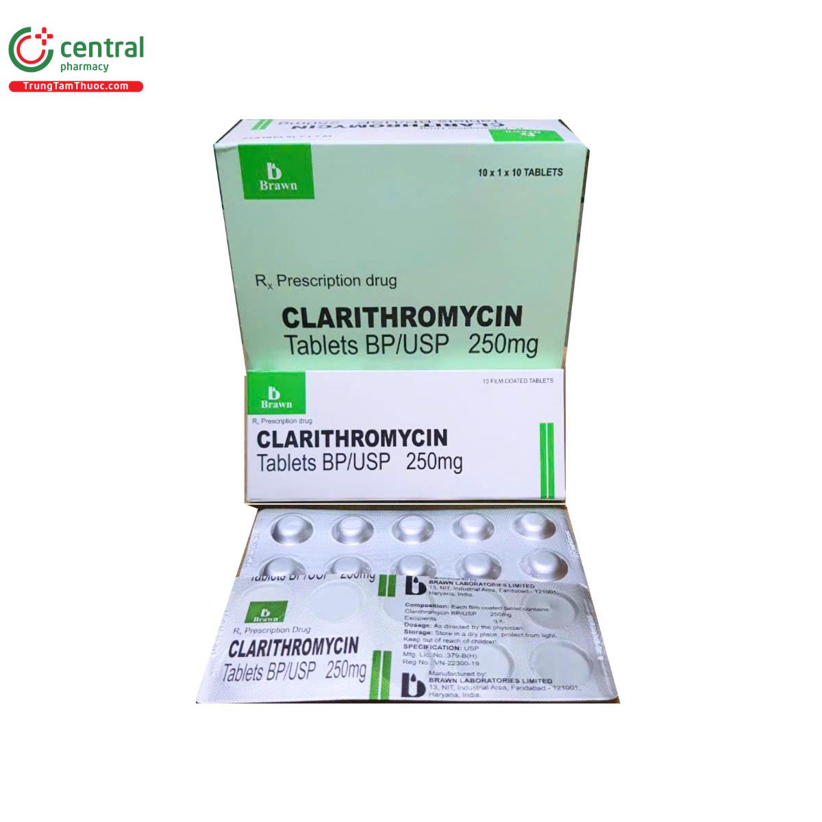 Clarithromycin 250mg Brawn