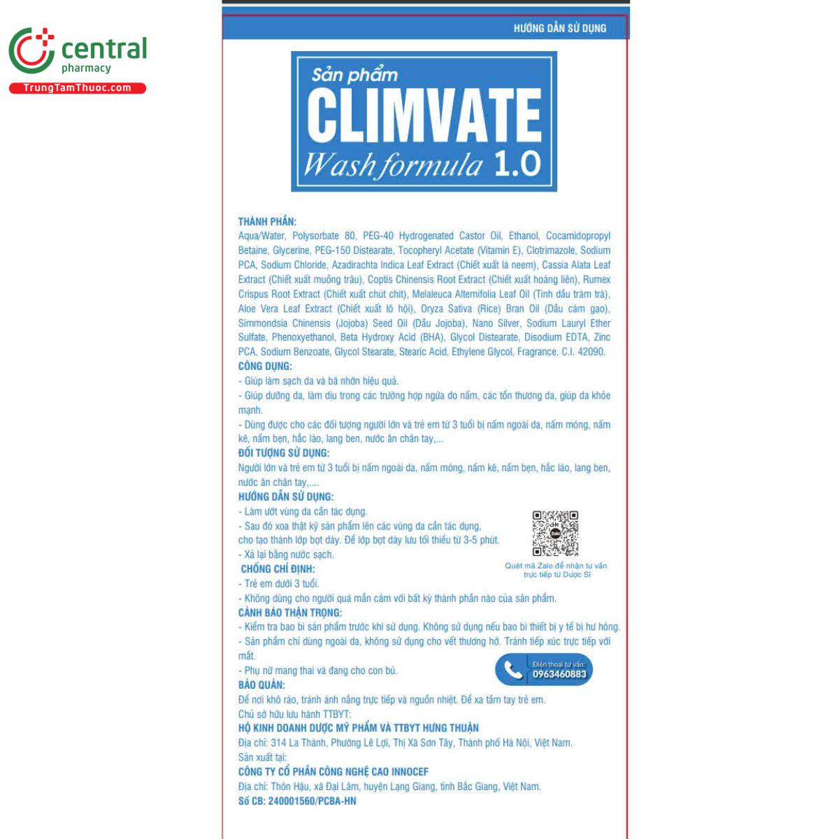 climvate wash formula 10 8 O5276