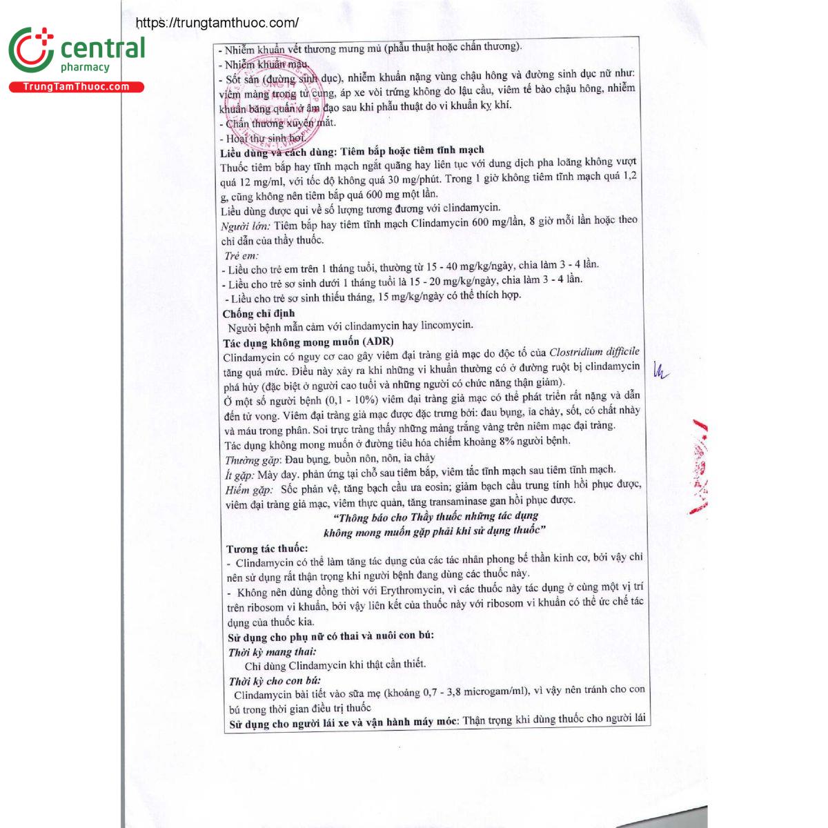 clindacine 600 5 J3010 clindacine 600 5 J3010