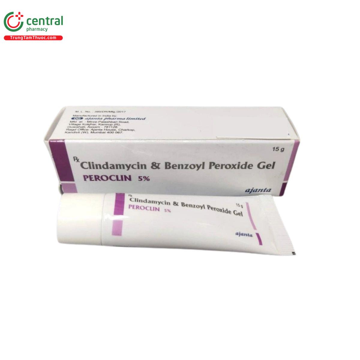 clindamycin and benzoyl peroxide gel peroclin 5%