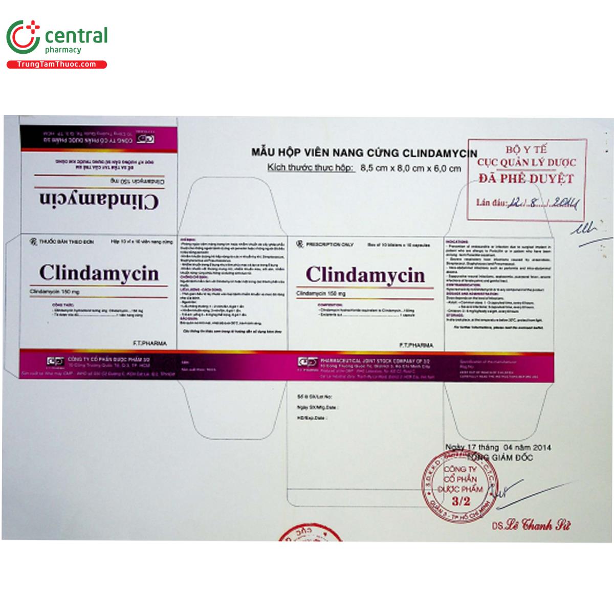 clindamycin ft pharma 3 B0615 clindamycin ft pharma 3 B0615