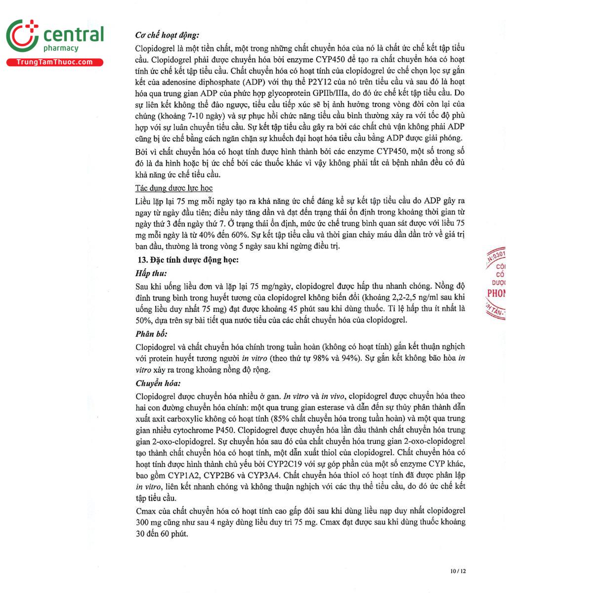 clopidogrel pppharco 75mg 14 A0205 clopidogrel pppharco 75mg 14 A0205