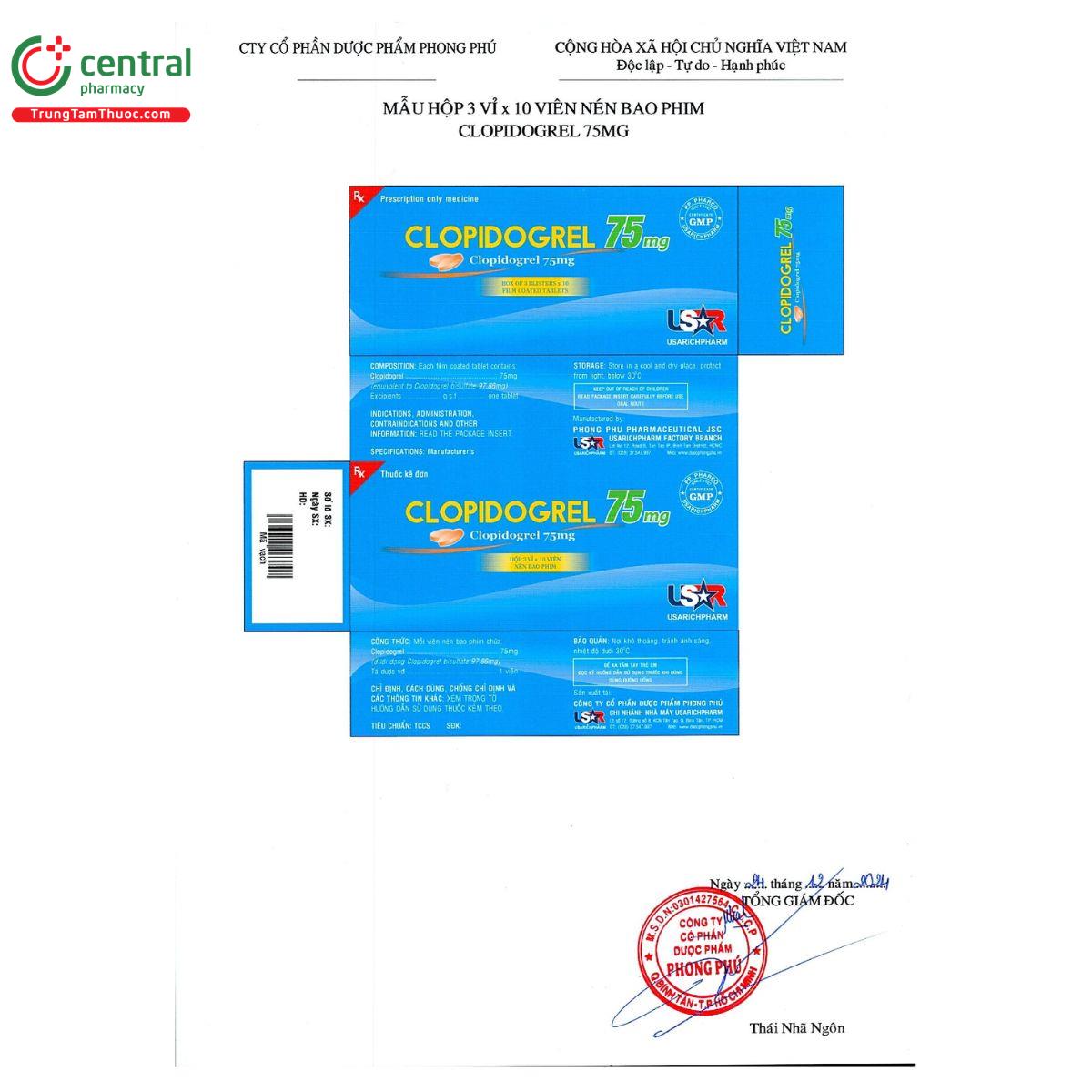 clopidogrel pppharco 75mg 3 Q6843 clopidogrel pppharco 75mg 3 Q6843