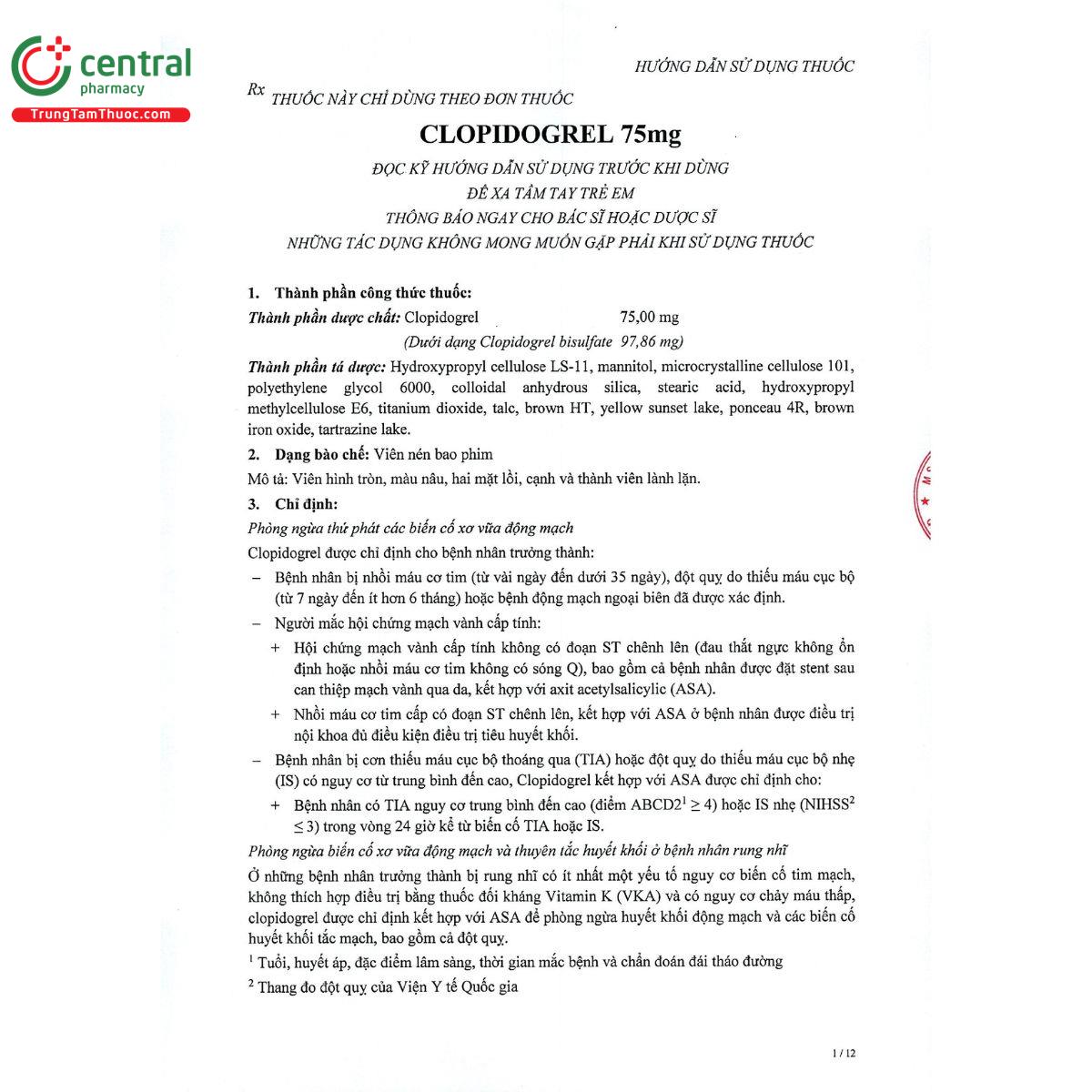 clopidogrel pppharco 75mg 5 K4283 clopidogrel pppharco 75mg 5 K4283