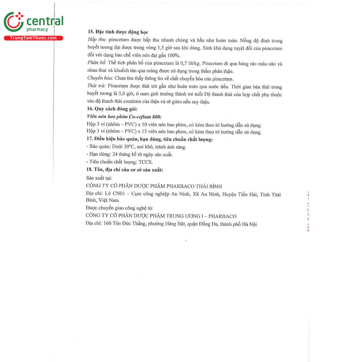 co ceftam 800 10 R7138 co ceftam 800 10 R7138