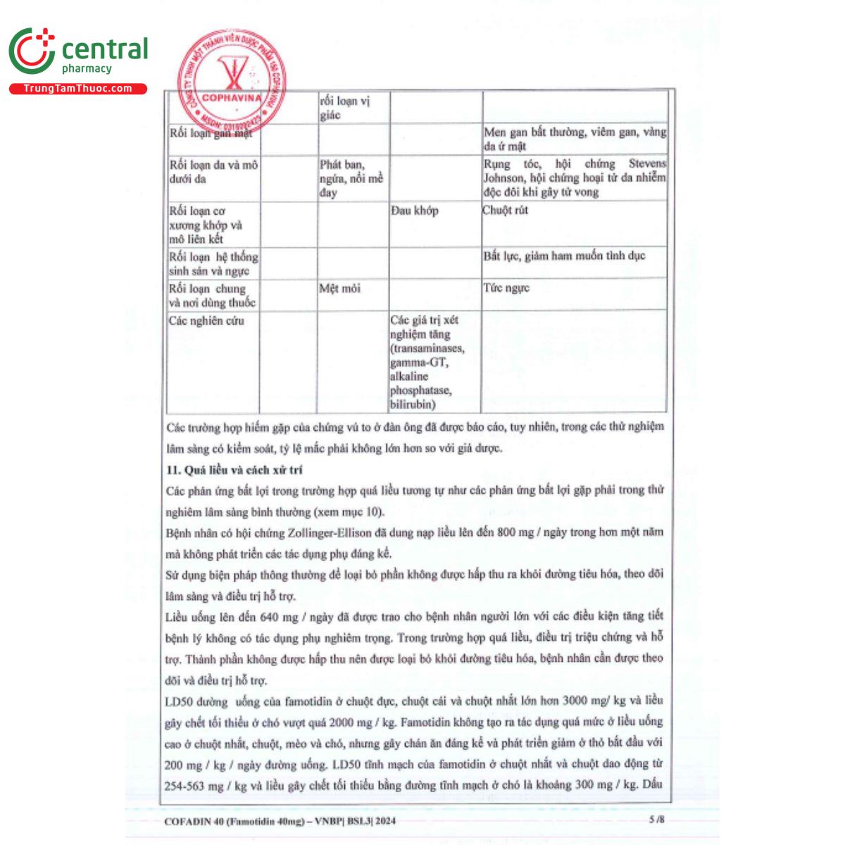 cofadin 40mg 8 O5552