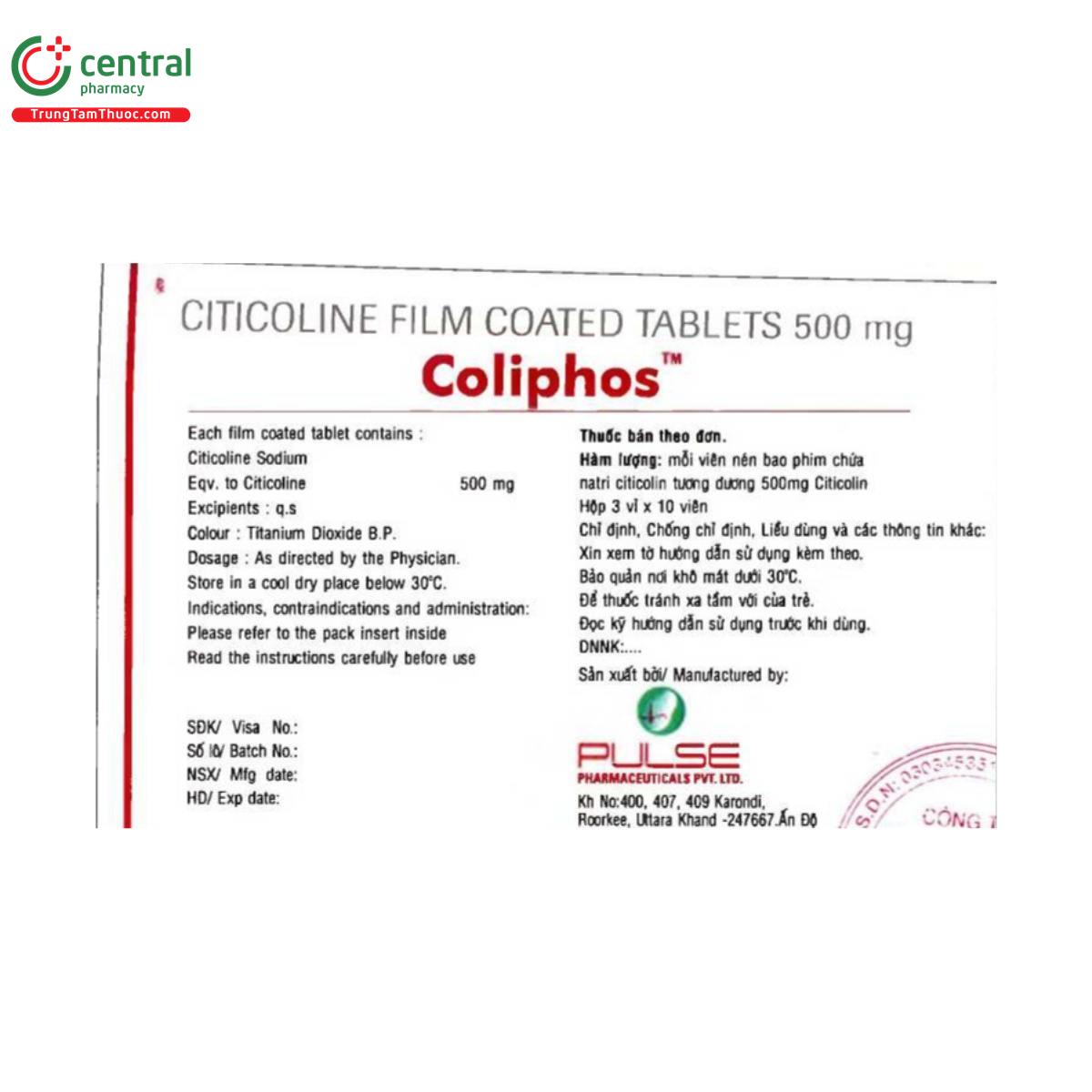 coliphos 500mg 5 J3711