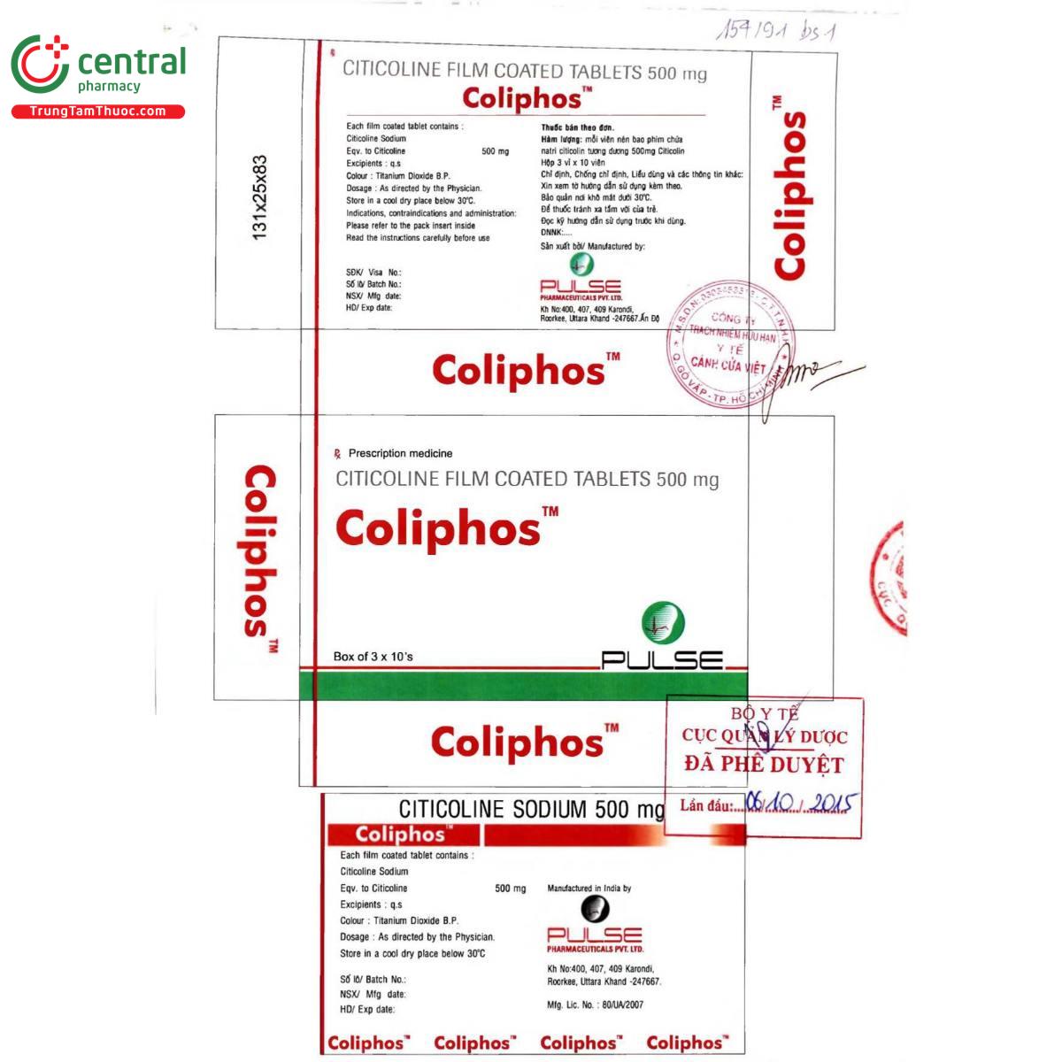 coliphos 500mg 6 J3327