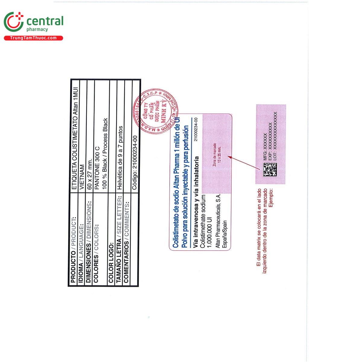 colistimetato de sodio altan pharma 1 millon de ui 4 C1858