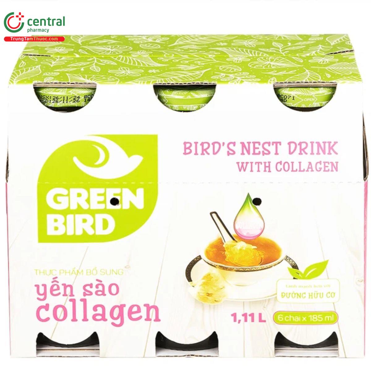 collagen green bird 3 J3687