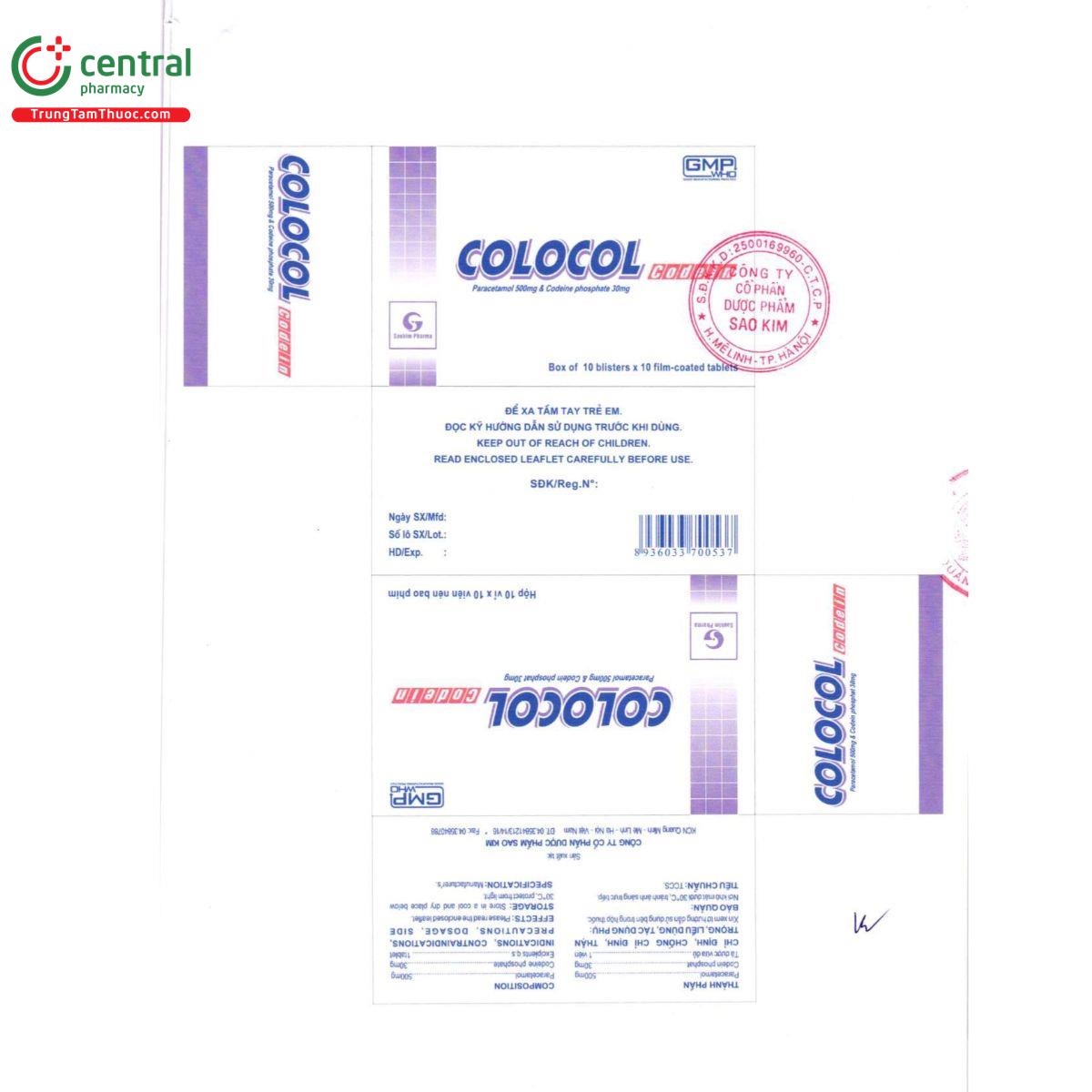 colocol codein 500mg30mg 4 T8727 colocol codein 500mg30mg 4 T8727