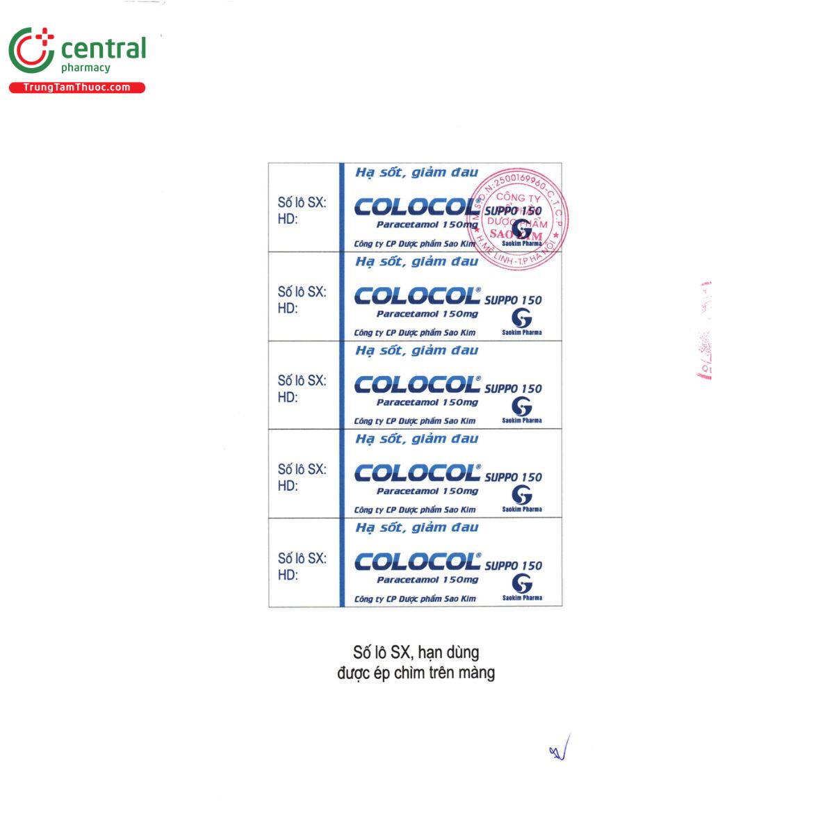 colocol suppo 150mg 9 J4546