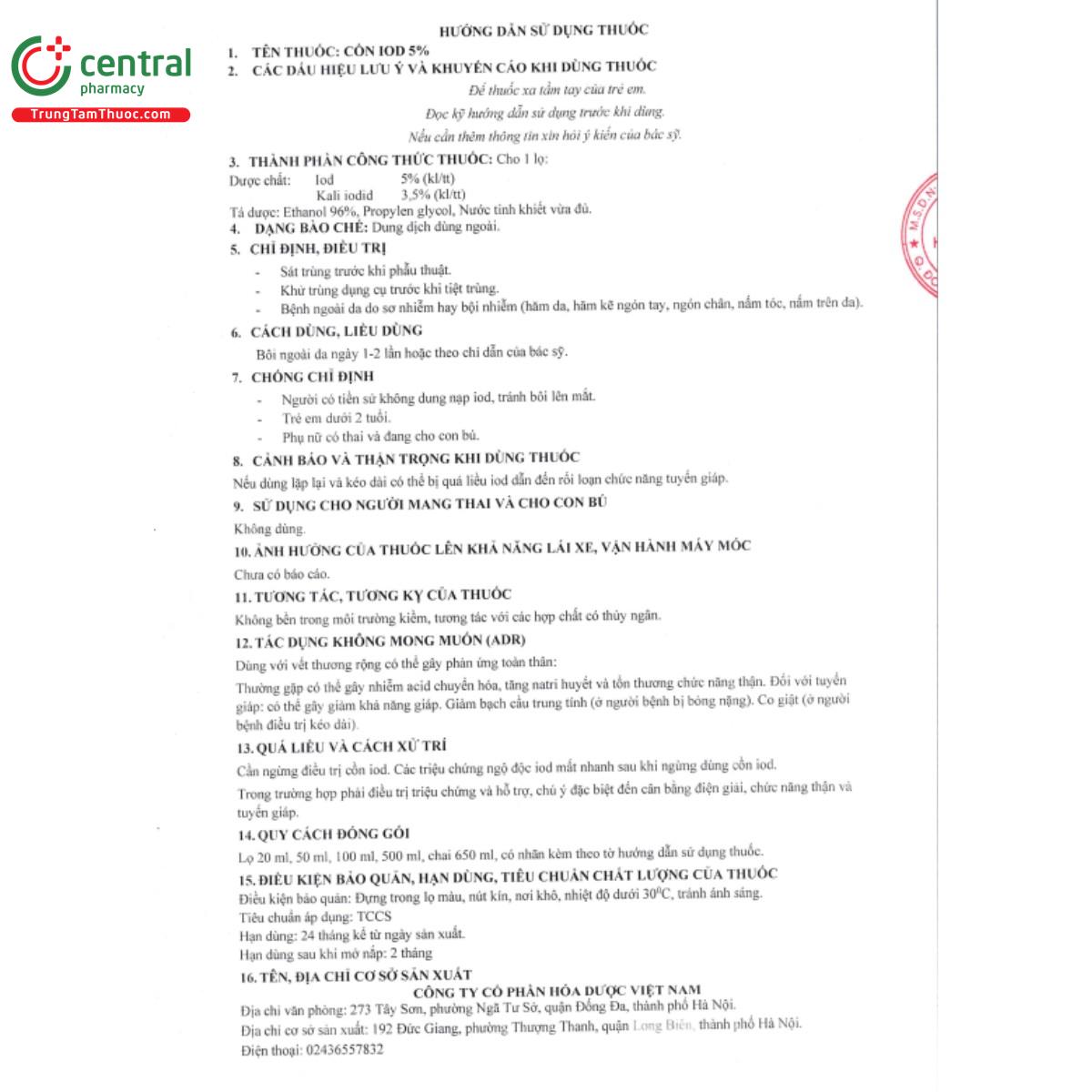 con iod 5 hoa duoc 5 G2177