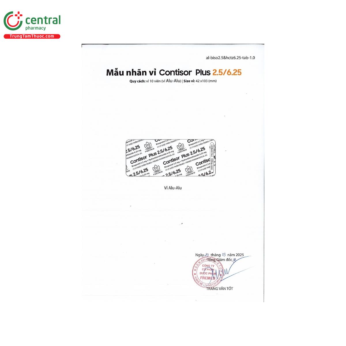 contisor plus 25 625mg 4 K4068 contisor plus 25 625mg 4 K4068