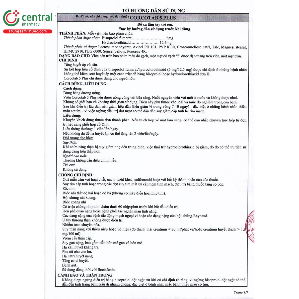 corcotab 5 plus 3 E1011 corcotab 5 plus 3 E1011