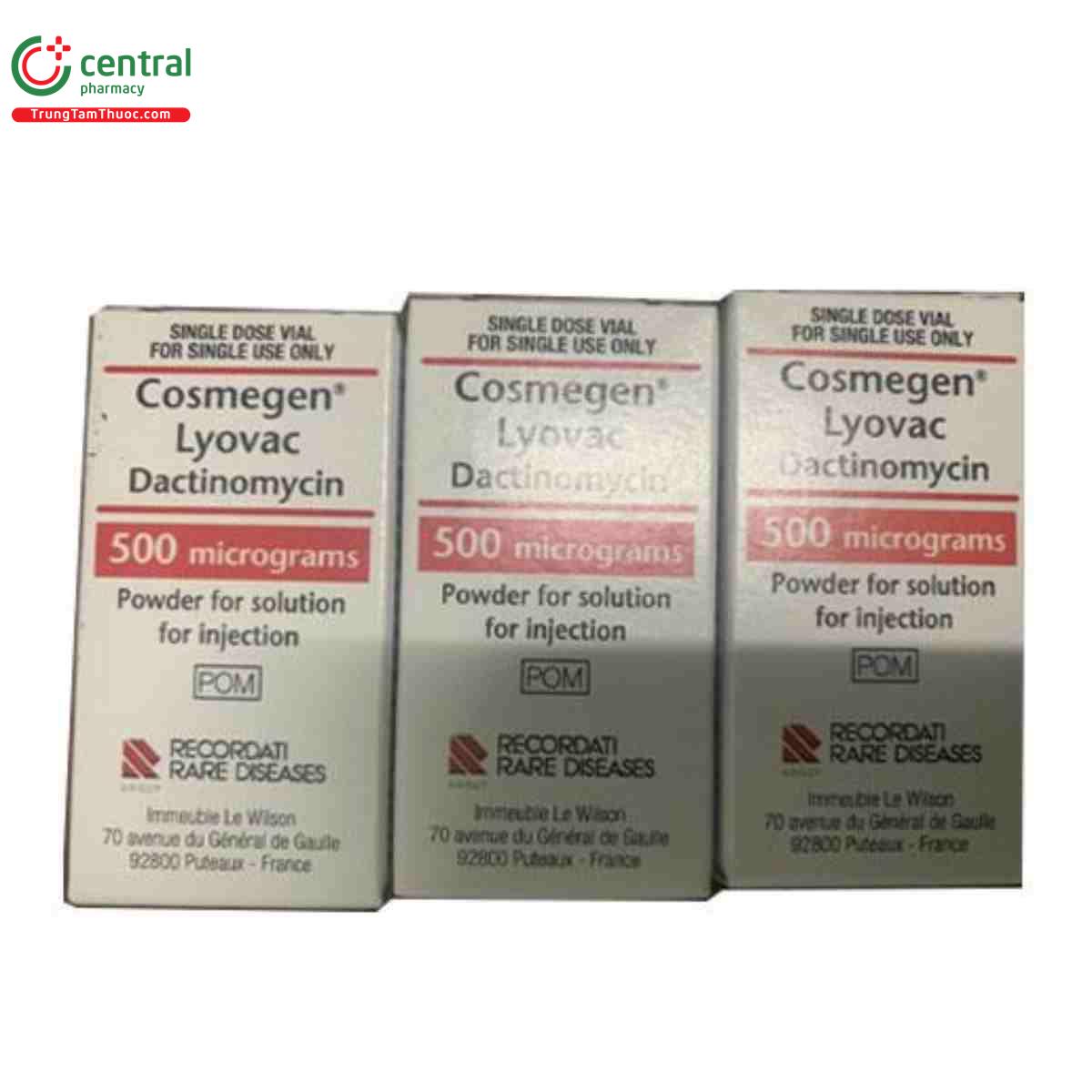 cosmegen lyovac 500mcg 2 Q6052